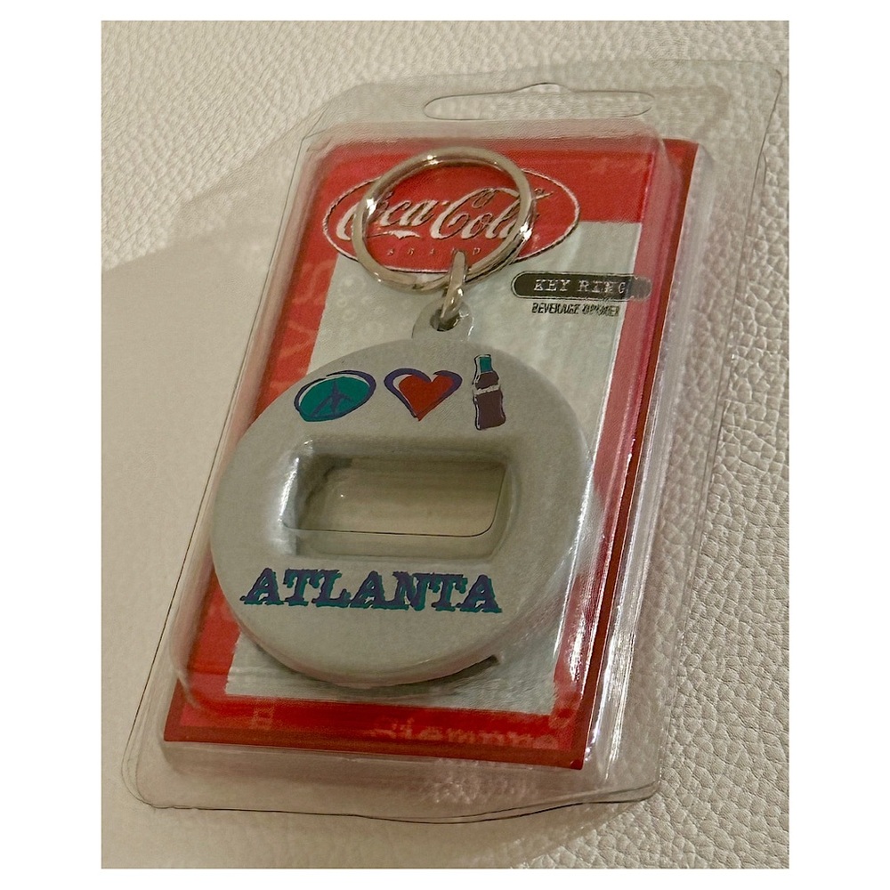 Coca-Cola Atlanta Bottle Opener Keychain • Coke Collectible • New Sealed